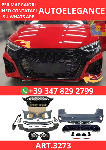 💫ART.3273 Bodykit Audi A3 Sedan 2019-2024 Look RS3💫
