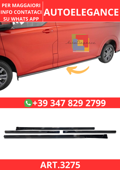💫ART.3275 Sotto Minigonne Ford Transit / Toureo Custom MK2 2023+ Nero Lucido💫