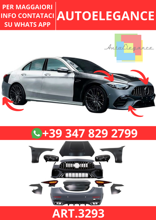 💫ART.3293 Body Kit adatto per Mercedes Classe C W205 Facelift (2018-2022)💫