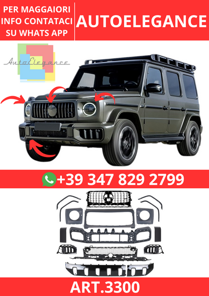 💫ART.3300 Paraurti Anteriore Mercedes G-Class W465 (2024-up) G63 Design💫