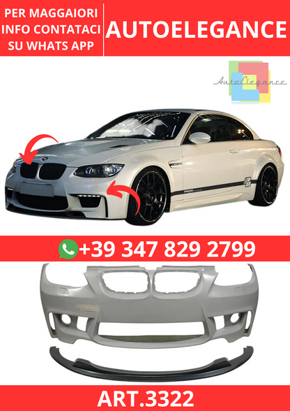 💫ART.3322 Paraurti Anteriore + Splitter BMW E92 / E93 06-09 Look 💫