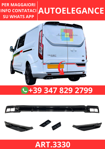 💫ART.3330 Diffusore Ford Transit / Toureo Custom MK2 2023+ Nero lucido💫