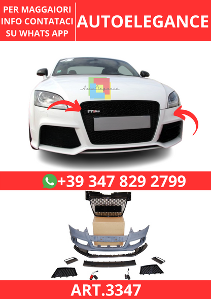 💫ART.3347 Paraurti Anteriori + Splitter Audi TT 06-14 8J Look RS💫