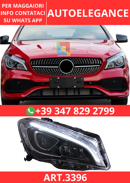 💫ART.3396 Set Fari Anteriori LED Mercedes-Benz W117 CLA  220 250 260 ++ 13-19💫