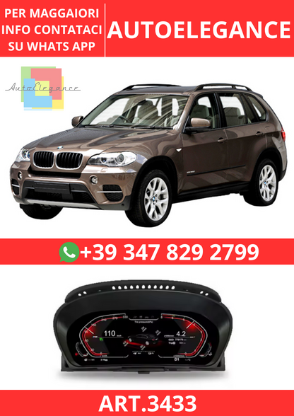 💫ART.3433 Linux Cockpit virtuale digitale LCD BMW X5 Series E70 E71 2006-2013💫