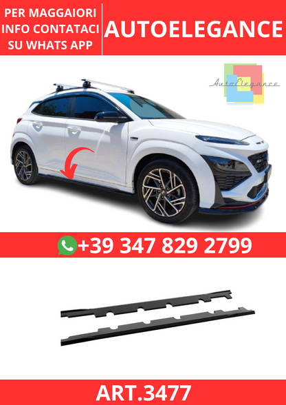 💫ART.3477 Sotto Minigonne Hyundai Kona N / N-Line Mk1 Facelift 2020-2023💫