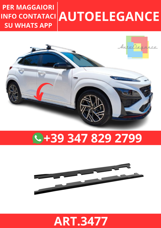 💫ART.3477 Sotto Minigonne Hyundai Kona N / N-Line Mk1 Facelift 2020-2023💫