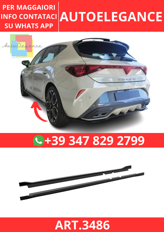 💫ART.3486 Sotto Minigonne V.2 Seat Leon Mk4 FR / Cupra Leon Mk1 2020+💫