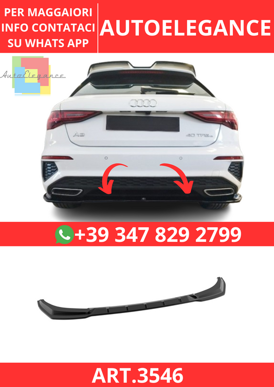 💫ART.3546 Diffusore Audi A3 S-Line 8Y Sportback 2020-2024💫