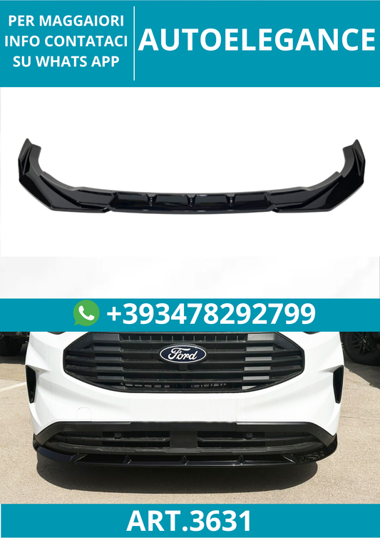 💥ART.3631 SPOILER ANTERIORE NERO LUCIDO ADATTO PER FORD TRANSIT MK2 2024+💥