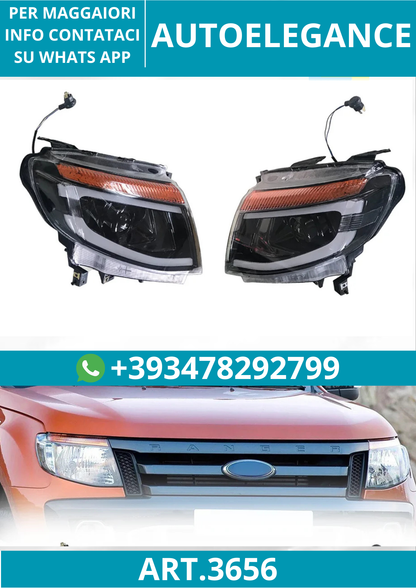 💥ART.3656 COPPIA LED DRL FARI PER FORD RANGER T6 2012-2014💥