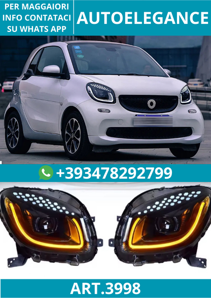 💥ART.3998 FARI LED PER SMART 453 FORTWO FORFOUR 2015-2019 CON INDICATORI💥