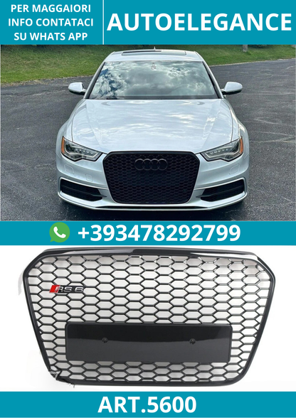 🔥ART.5600 GRIGLIA ANTERIORE RS6 STYLE A NIDO D'APE PER AUDI A6 / S6 C7 12–15🔥