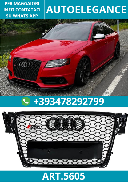 🔥ART.5605 GRIGLIA ANTERIORE RS A NIDO D’APE PER AUDI A4 / S4 B8 2008–2012🔥