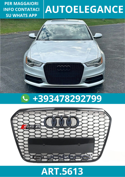 🔥ART.5613 GRIGLIA ANTERIORE RS A NIDO D’APE PER AUDI A6 C7 2012–2015🔥