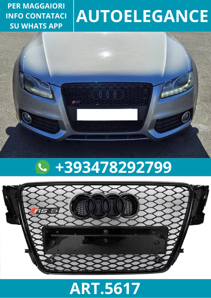 🔥ART.5617 GRIGLIA ANTERIORE RS5 A NIDO D’APE PER AUDI A5 / S5 8T 2007–2011🔥