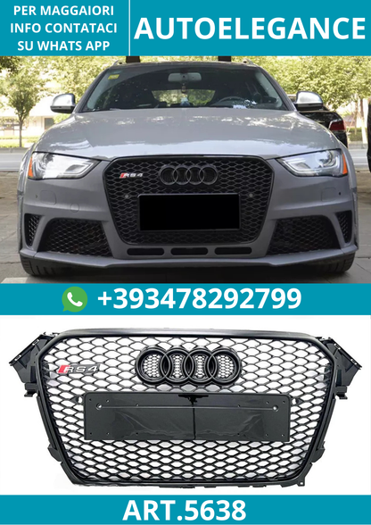 🔥ART.5638 GRIGLIA ANTERIORE RS4 A NIDO D’APE PER AUDI A4 B8.5 2013–2015🔥