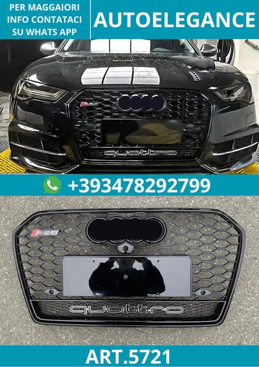 🔥ART.5721 GRIGLIA ANTERIORE RS6 A NIDO D’APE PER AUDI A6 / S6 C7 PA 2016–2018🔥