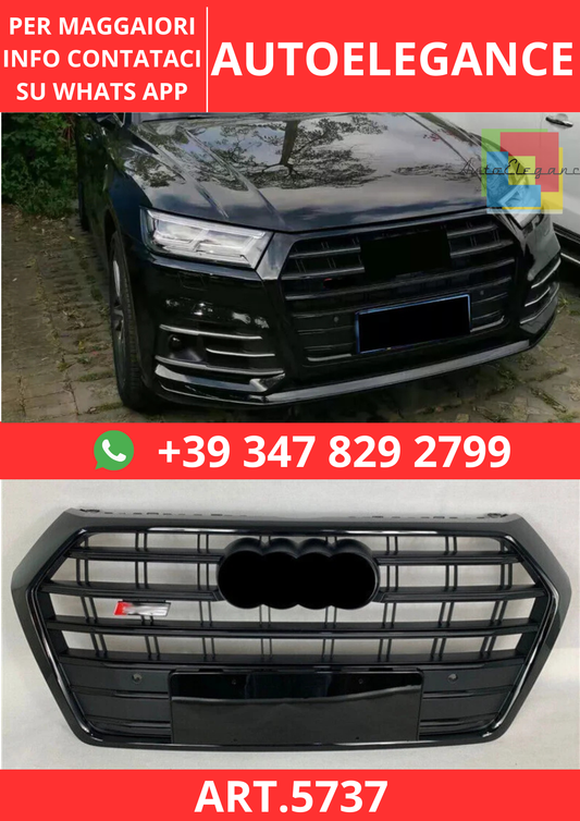 🔥ART.5737 GRIGLIA ANTERIORE NERA PER AUDI Q5 / SQ5 2018–2021🔥