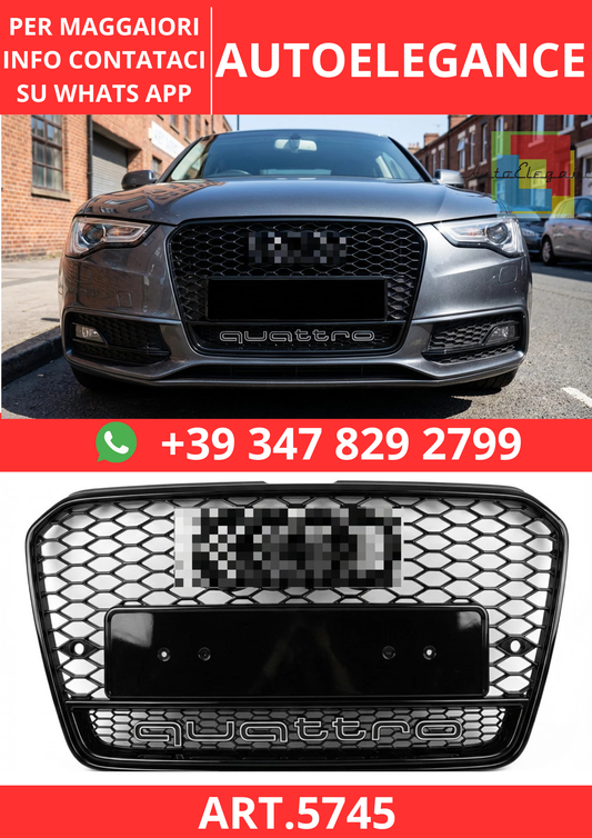 🔥ART.5745 GRIGLIA ANTERIORE RS A NIDO D’APE PER AUDI A5/S5 B8.5 12–15🔥