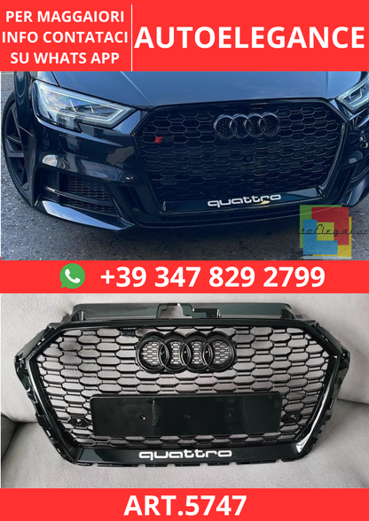 🔥ART.5747 GRIGLIA ANTERIORE A NIDO D’APE PER AUDI A3 / S3 8V 2017–2020🔥