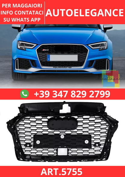 🔥ART.5755 GRIGLIA ANTERIORE RS3 A NIDO D’APE PER AUDI A3 8V 2017–2020🔥