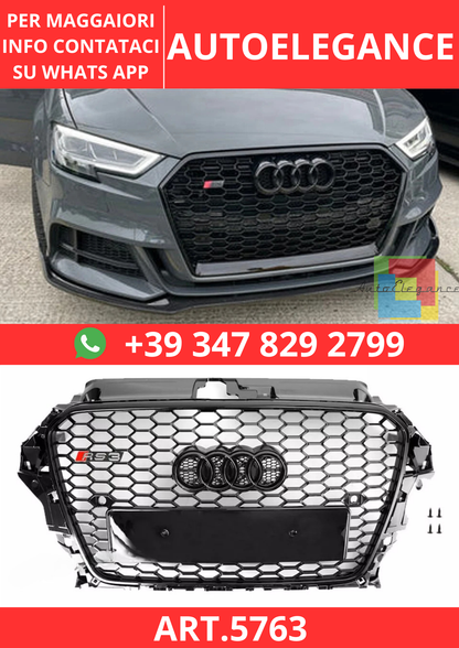 🔥ART.5763 GRIGLIA ANTERIORE RS A NIDO D’APE PER AUDI A3/S3 8V 2013–2016🔥