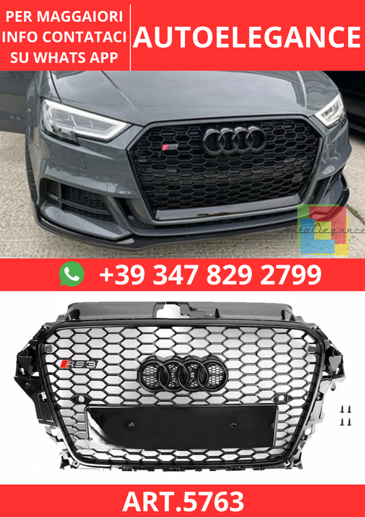 🔥ART.5763 GRIGLIA ANTERIORE RS A NIDO D’APE PER AUDI A3/S3 8V 2013–2016🔥