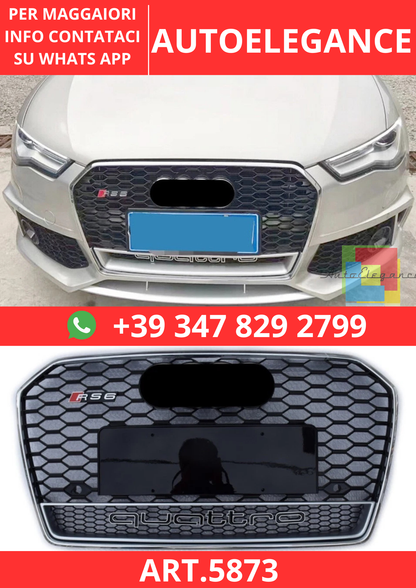 🔥ART.5873 GRIGLIA ANTERIORE RS NERA PER AUDI A6 C7.5 / S6 2016–2018🔥