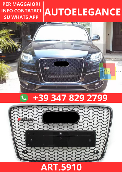 🔥ART.5910 GRIGLIA ANTERIORE NERA PER AUDI Q7 4L S-LINE 2007–2015🔥