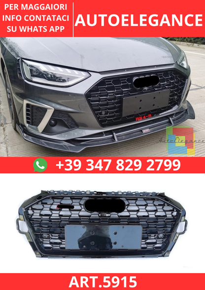 🔥ART.5915 GRIGLIA ANTERIORE NERO LUCIDO PER AUDI A4 B9.5/S4 S-LINE 2020–2024🔥
