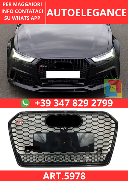 🔥ART.5978 GRIGLIA ANTERIORE RS NERA PER AUDI A6 C7.5 / S6 2016–2018🔥
