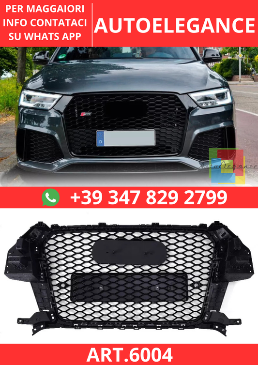 🔥ART.6004 GRIGLIA ANTERIORE RSQ3 STYLE A NIDO D’APE PER AUDI Q3 2013–2016🔥
