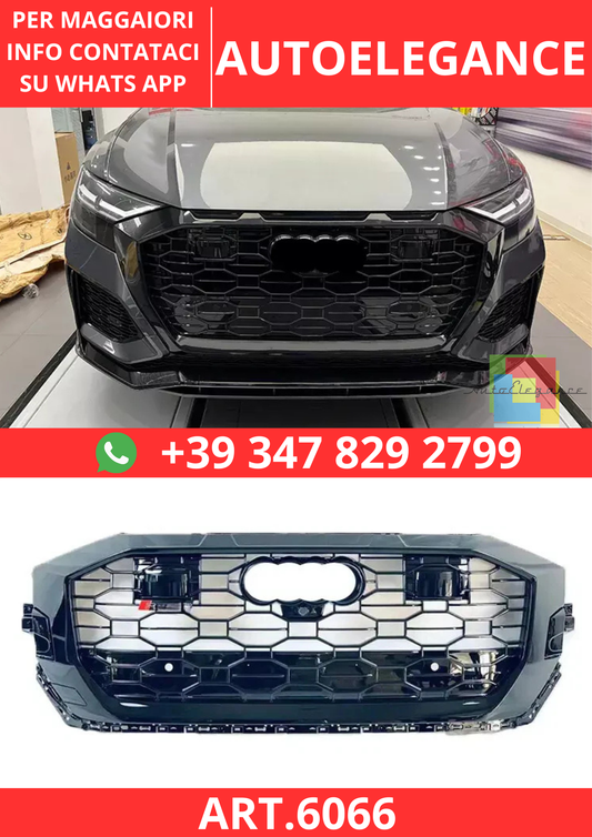 🔥ART.6066 GRIGLIA ANTERIORE RSQ8 A NIDO D’APE PER AUDI Q8 / SQ8 2019–2024🔥