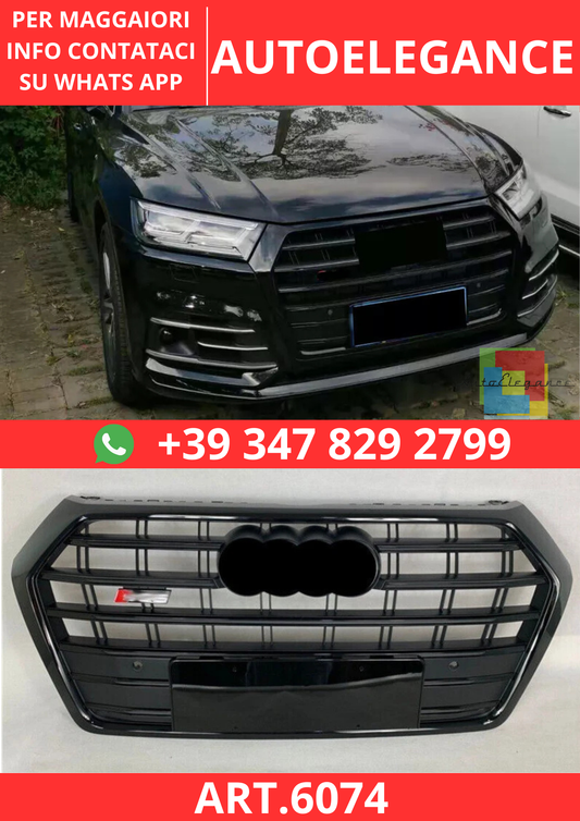 🔥ART.6074 GRIGLIA ANTERIORE SUPERIORE NERA PER AUDI Q5 / SQ5 2018–2021🔥