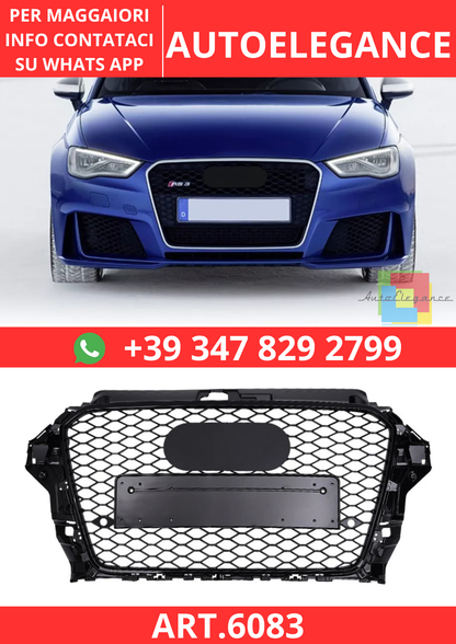 🔥ART.6083 GRIGLIA ANTERIORE RS3 PER AUDI A3 / S3 2013–2016🔥