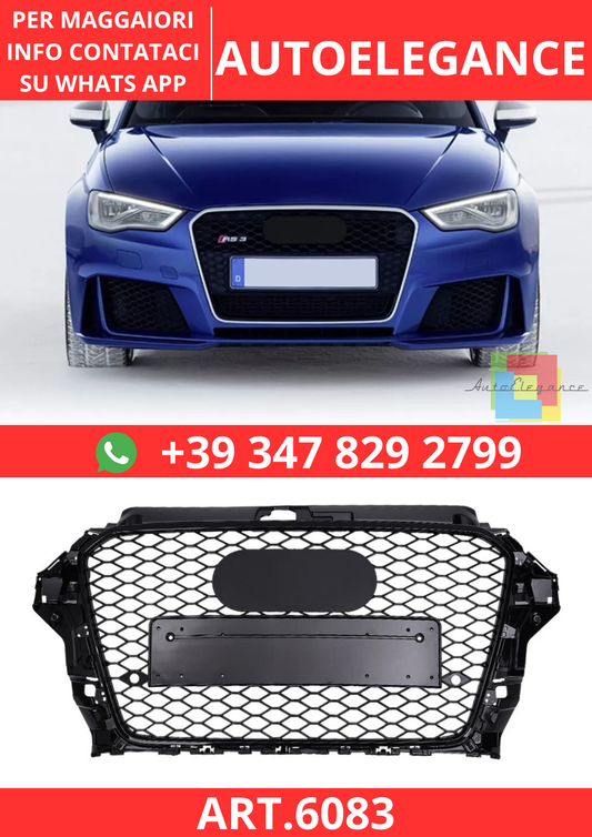 🔥ART.6083 GRIGLIA ANTERIORE RS3 PER AUDI A3 / S3 2013–2016🔥