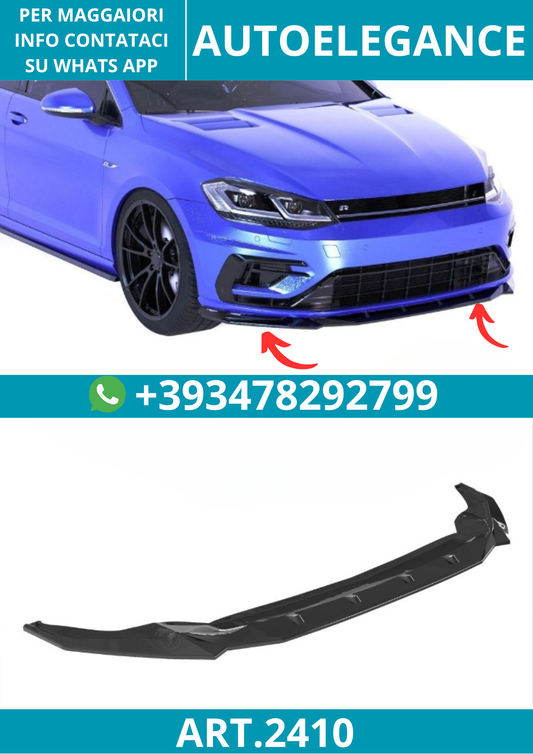 2410⭐Splitter anteriore adatto per Volkswagen Golf Mk7.5 R / R-Line (2016–2020)⭐