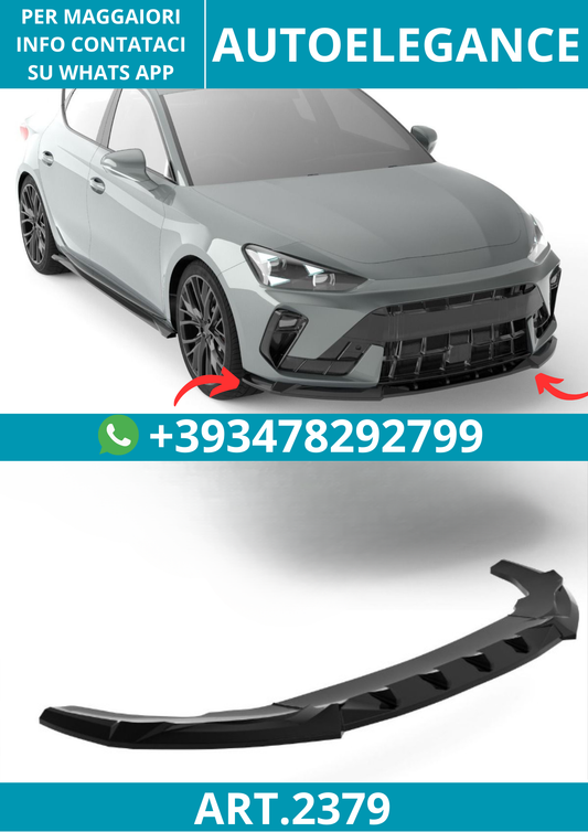 2379⭐Splitter anteriore adatto per Cupra Leon Mk1 Facelift 2024+⭐
