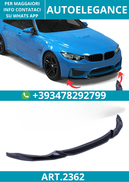 2362⭐Splitter anteriore adatto per BMW Serie 3 M3 F80 14-18 Serie 4 M4F82 14-21⭐