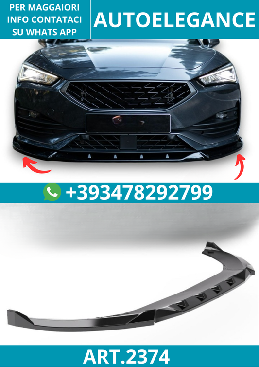 2374⭐Splitter anteriore passend per Seat Leon Mk1 (2020-2024)⭐