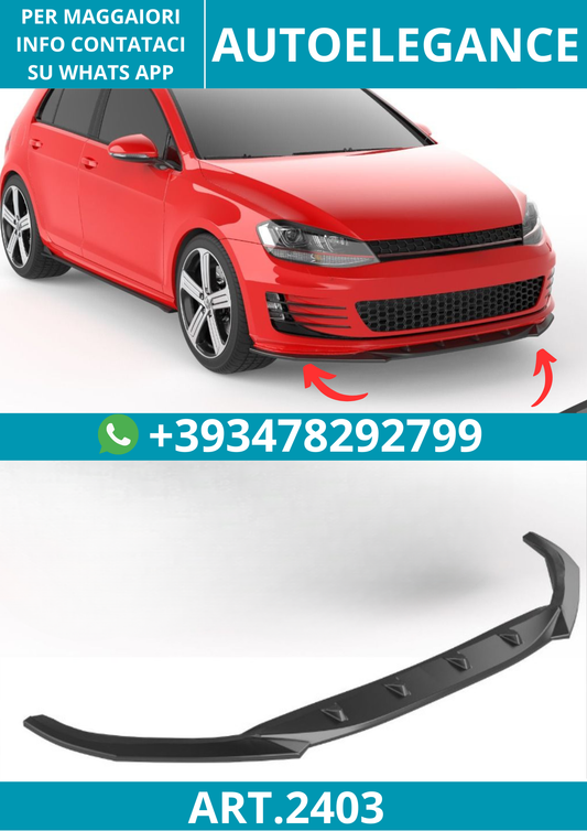 2403⭐Splitter anteriore adatto per Volkswagen Golf GTI Mk7 (2013–2016)⭐