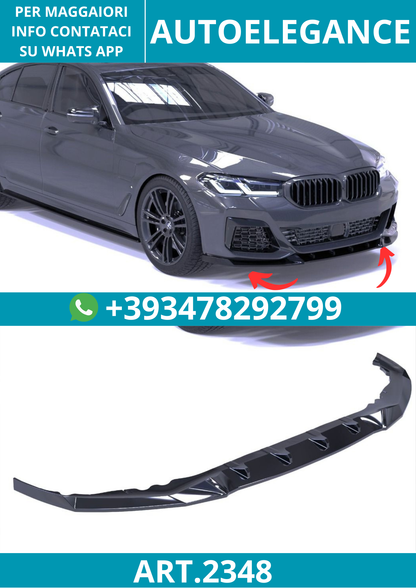 2348⭐Splitter anteriore adatto per BMW Serie 5 G30 Facelift M-Pack (2020-2023)⭐