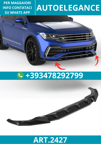 2427⭐Splitter anteriore adatto per Volkswagen Tiguan R R-Line Mk2 Flift 20–24⭐