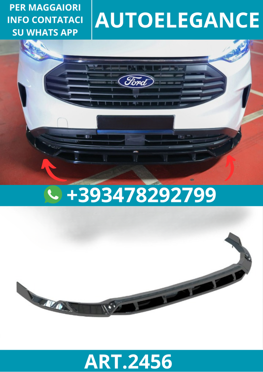 2456⭐Splitter anteriore adatto per Ford Custom Mk2 (2023+)⭐