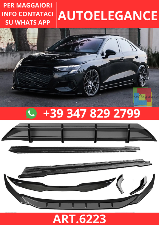 🔥ART.6223 BODYKIT COMPATIBILE CON AUDI A3 8Y SEDAN 2020–2024🔥