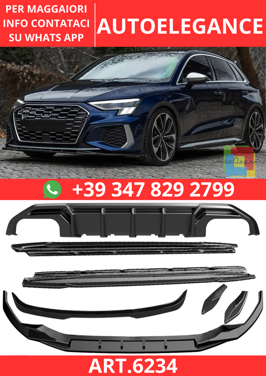 🔥ART.6234 BODYKIT COMPATIBILE CON AUDI A3 S-LINE / S3 SPORTBACK 8Y 2020–2024🔥