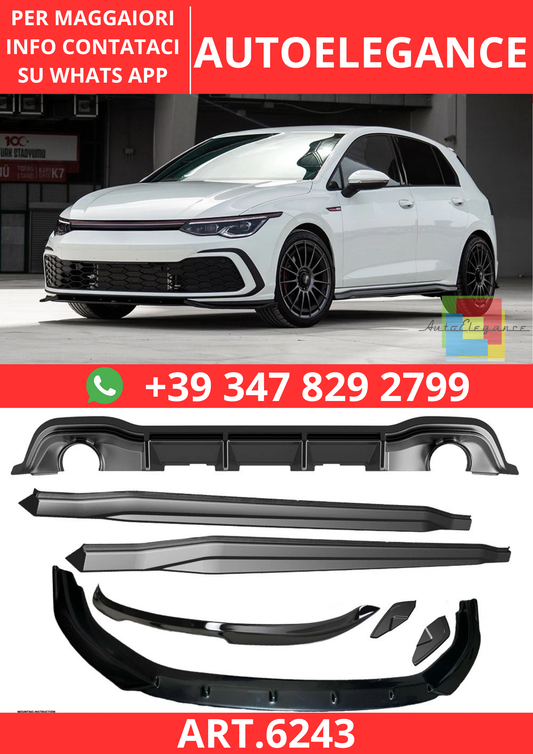 🔥ART.6243 BODYKIT PER VOLKSWAGEN GOLF MK8 GTI / GTE / R-LINE 2020–2024🔥