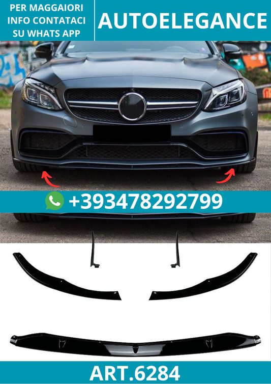 6284⭐Spoiler anteriore adatto solo per Mercedes W205 S205 C205 A205 C63 AMG⭐
