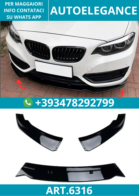6316⭐Spoiler anteriore splitter adatto per BMW F22 F23 con Sportline 2013-2021⭐